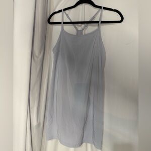 All in Motion Light Gray Strappy Mini Dress